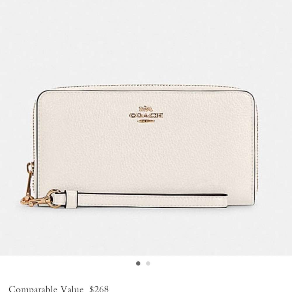 White Coach Zip Around Wallet
